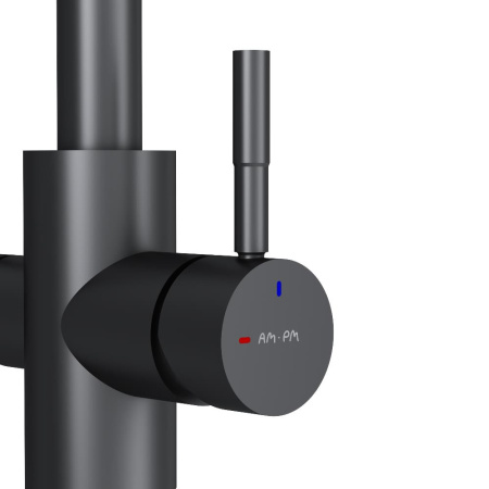 F85B07722 X-Joy S, Смеситель для кухни AM.PM с С-изливом с каналом для питьевой воды, черный