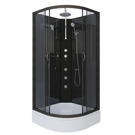 Душевая кабина Niagara Classic NG-6501-14BKTG (90х90х210) средний поддон(26см),черный,стекло тонированное