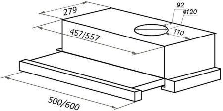 Кухонная вытяжка Maunfeld VS Light 60 бежевый