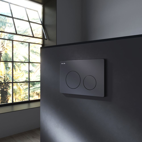 IS90138.8F1701 Инсталляция с клавишей PrimeFit L, мат.черный, с подвесным унитазом Func 54 FlashClean с сиденьем м/л