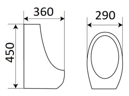 Писсуар CeramaLux Х545S