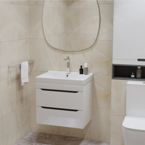 Тумба для ванной MIXLINE "Лайн-60" подвесная под ум.Fest-60 (Sanita Lux) (553009)