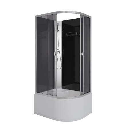 Душевая кабина Niagara Eco E90/70/40L/TN/BK (90х70х195) высокий поддон(40см),стекло тонированное,4 места