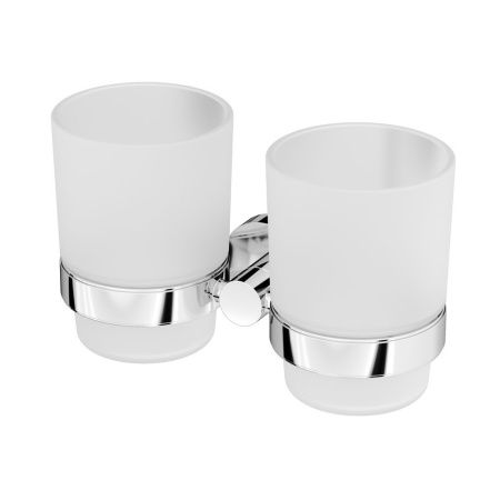 Стеклянный стакан AM.PM Sense A74343400 с настенным держателем, двойной