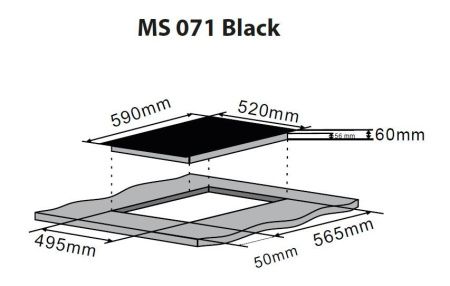 Индукционная варочная панель ZorG Technology MS 071 black