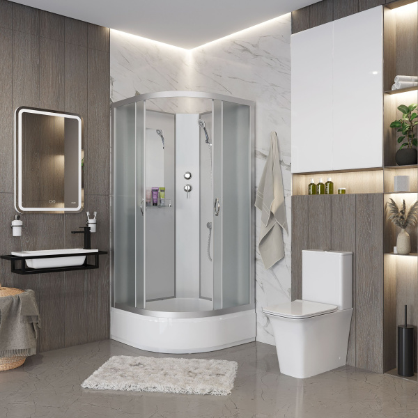 Душевая кабина Niagara Classic NG-2309-14BK (100х100х200) высокий поддон(40см),стекло матовое