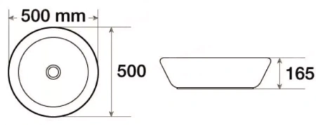 Раковина SantiLine SL-1064 50х50 белая