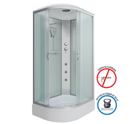 Душевая кабина Niagara Classic NG-2509-14G (100х100х215) высокий поддон(40см),стекло тонированное