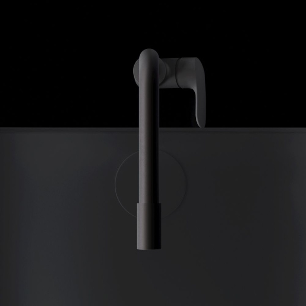 F8005722 Like, Смеситель для кухни AM.PM с каналом для питьевой воды, L-излив, черный матовый