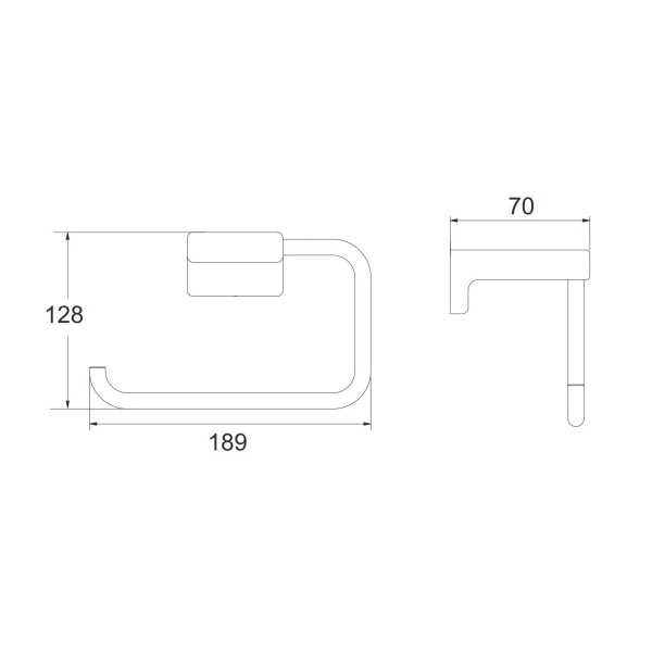 Полотенцедержатель Rose RG1806T, пепельный