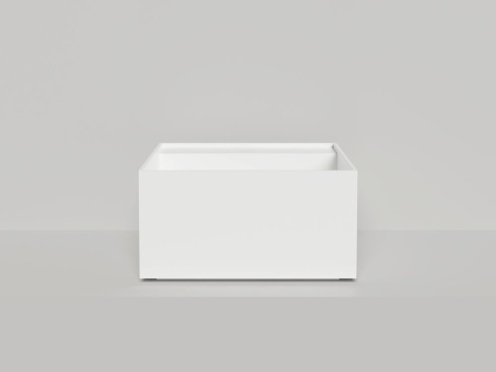 Раковина накладная Salini ARMONIA SQUARE TOP 02 без отверстия под смеситель, белый, 130522TMF