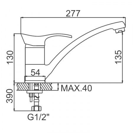 Смеситель для мойки Ledeme H01-1 L4201-1