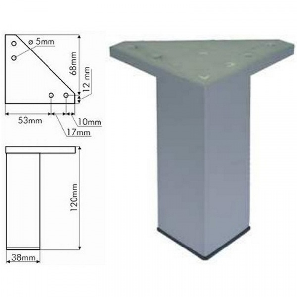 Ножки для мебели Cersanit ZP-NOGA-KPL2/Cm хром матовый, 2 шт