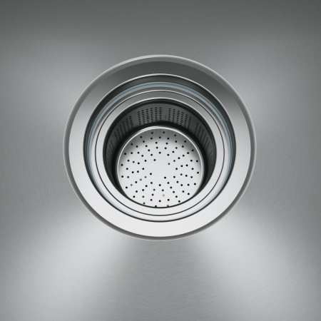 Кухонная мойка FRANKE 122.0694.477 из нержавеющей стали MQX 110-50 (в комплекте большой 7-дюймовый набор для сбора отходов с корзиной, сифон, декоративная накладка)