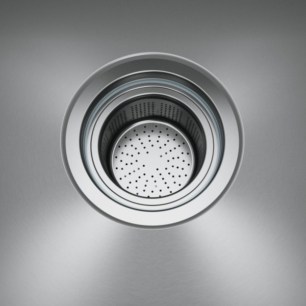 Кухонная мойка FRANKE 122.0694.477 из нержавеющей стали MQX 110-50 (в комплекте большой 7-дюймовый набор для сбора отходов с корзиной, сифон, декоративная накладка)