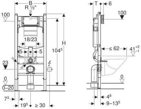 Инсталляция для унитаза Geberit Duofix Sigma 111.378.00.5