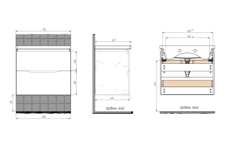 Тумба подвесная BRIZ Сити 70 с умывальником Фостер, 232 03-18070-09 00 БЕЛ