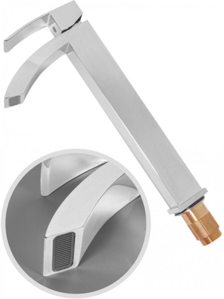 Cмеситель для раковины Высокий Hansberge H2077 Хром