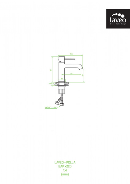 Смеситель для раковины Laveo Pola BAP_722D черный