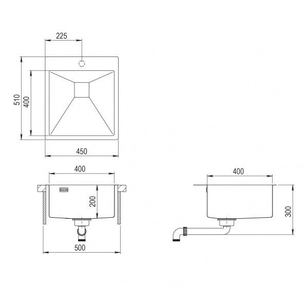 Кухонная мойка AquaSanita Steel AIR 100 X-T