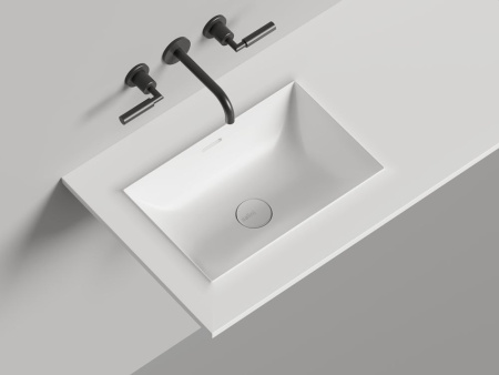 Раковина столешница Salini ONDA EDGE SQUARE, белый, 14022061MN