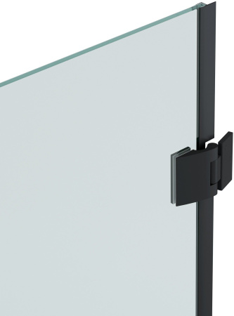 Шторка на ванну стеклянная Benetto BEN-404_BL_C 1400х700 прозрачное стекло (М1), черный мат