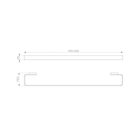 Вешалка для полотенец WONZON & WOGHAND, Хром (WW-8312A)