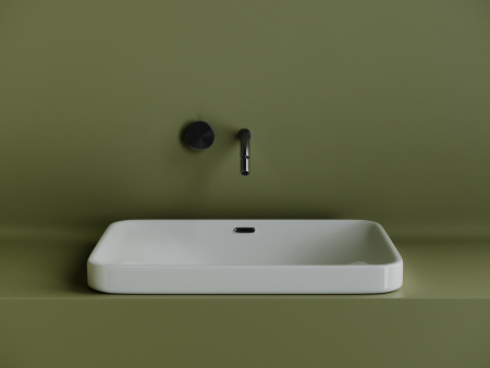 Умывальник прямоугольный встраиваемый сверху в столешницу Ceramicanova Element 605*415*185мм, Белый, CN5041