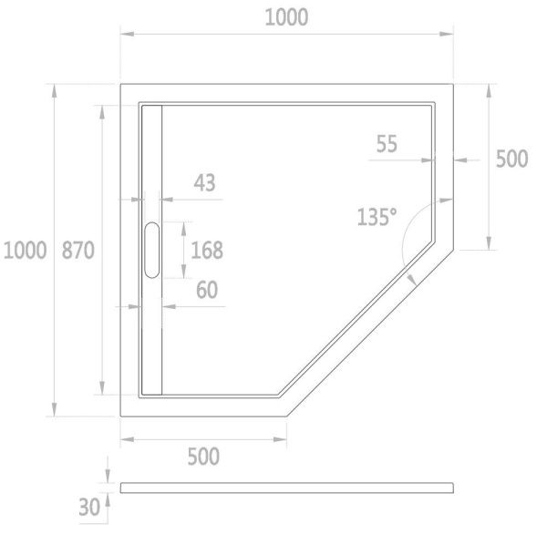 Душевой поддон с сифоном WeltWasser WW TRP 100 STONE-WT