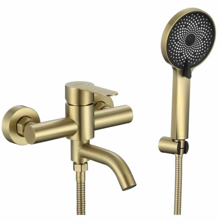 Смеситель для ванны Fmark FS8206C, матовое золото