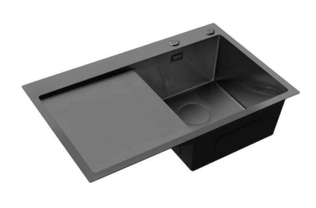 Кухонная мойка Roxen Vespa 78 PVD (графит) правосторонняя