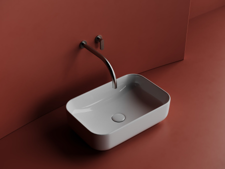 Умывальник чаша накладная прямоугольная Ceramicanova Element 510*340*140мм, Белый, CN5043