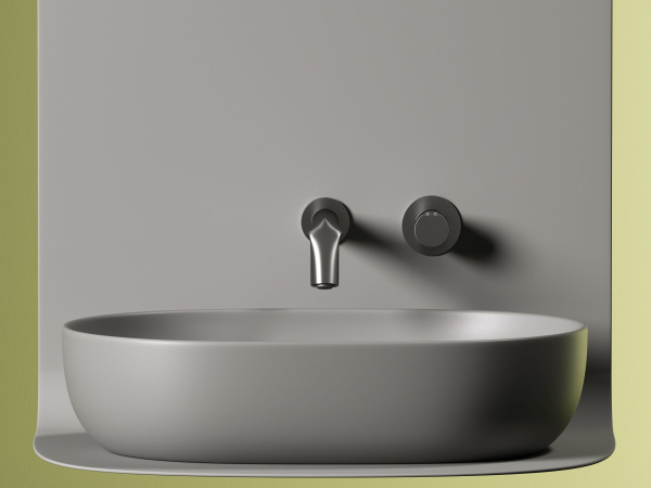 Умывальник чаша накладная овальная Ceramicanova Element 600*415*135мм, Антрацит матовый, CN6047MH