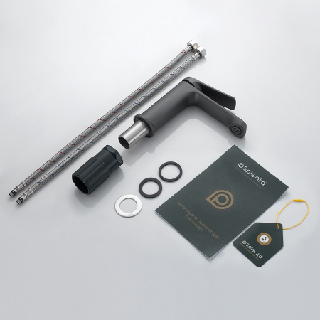 Смеситель для раковины Splenka S40.10.07, серый