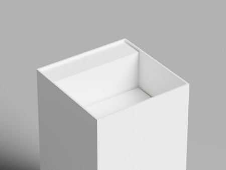 Раковина напольная Salini ARMONIA SQUARE TOP 01 без отверстия под смеситель покраска по RAL полностью, 130521TMF