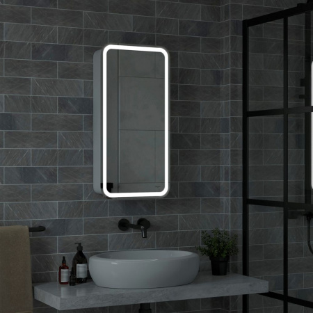 Зеркало-шкаф Reflexion Circle LED 400х800 RF2104SR