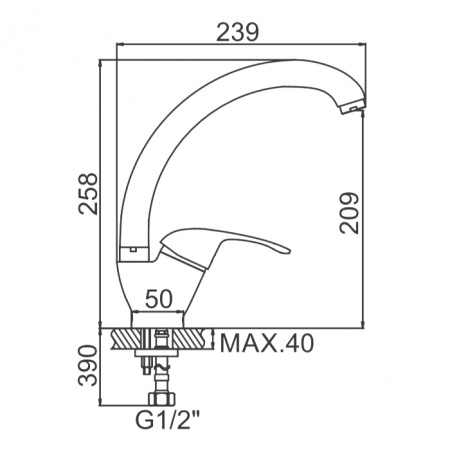 Смеситель для мойки Ledeme H29-B L5929-B