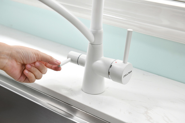 Смеситель для кухни Paulmark SIЕGEN Si213111-431TW, белый матовый полностью