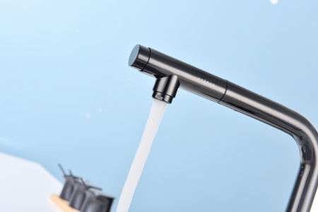 Смеситель для кухни Paulmark VIPER Vi213105-GB, глянцевый черный