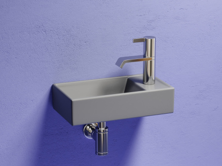 Умывальник подвесной прямоугольный Ceramicanova Element 407*217*100, антрацит матовый, CN6051LMH