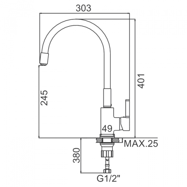 Смеситель для мойки Ledeme Rainbow L4898-2