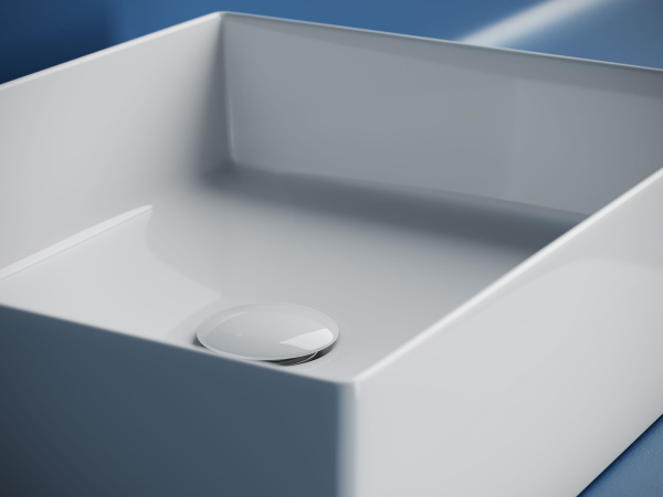 Раковина накладная прямоугольная Ceramicanova Element 361*471*130, белый, CN6069