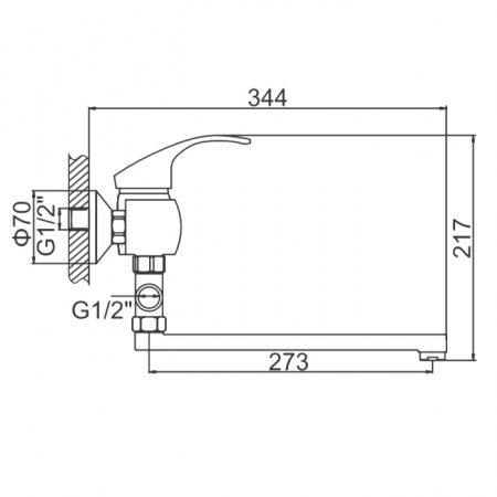 Смеситель для ванны Ledeme H21 L2121