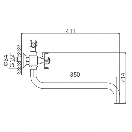 Смеситель для ванны Ledeme H11 L2611