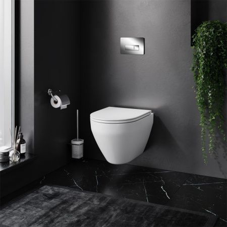 Комплект AM.PM Spirit 2.0 IS48051.701700: инсталляция с подвесным унитазом FlashClean, с сиденьем микролифт и клавишей