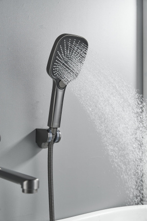 Смеситель для ванны Shevanik S8522T, оружейная сталь