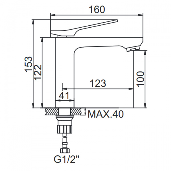 Смеситель для умывальника Ledeme H75B L1075B