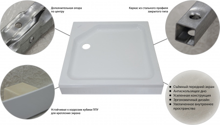 Душевой поддон Triton ПД21 80х80 низкий