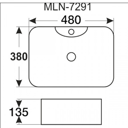 Раковина MELANA MLN-7291 (T4569A)