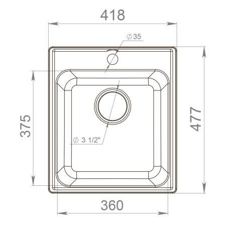 Кухонная мойка Reflection Quadra RF0243BE, бежевый